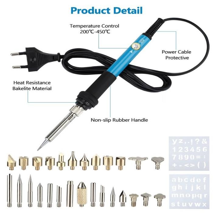 

Art - 35Pcs Alat Lukis Bakar Diy Wood Burning Pen Untuk Pyrography