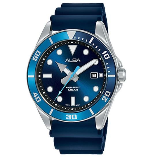 Jam Tangan Alba Diver Sport Pria Ag8K19 Ag8K19X1 Blue