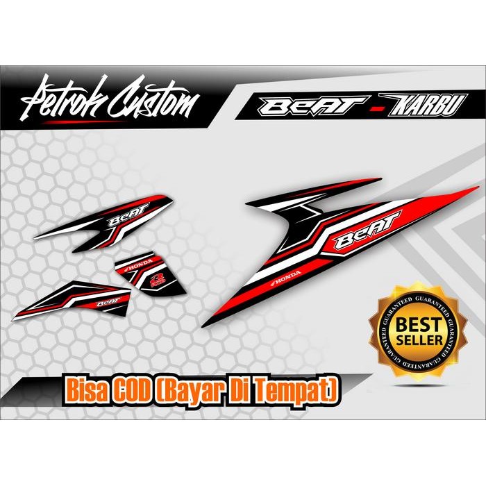 PREMIUM Striping Sticker Beat Lama Beat Karbu Racing Les Variasi Motor Honda