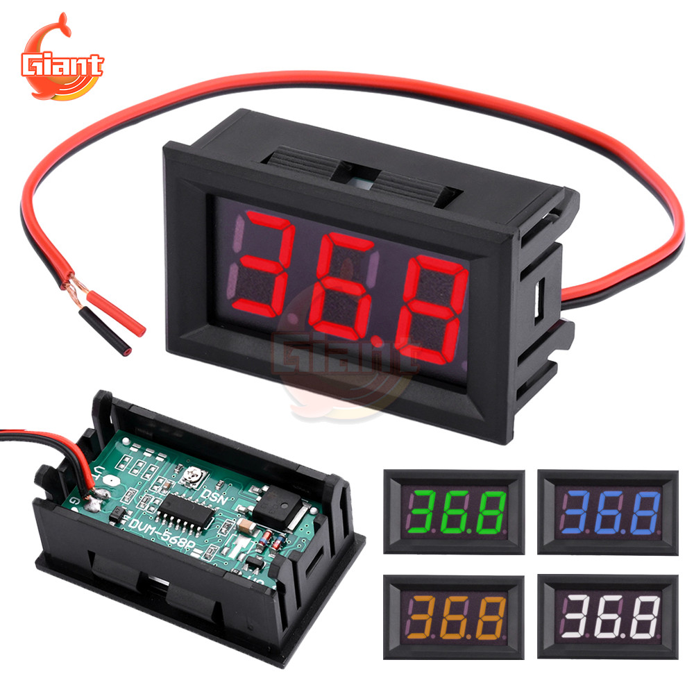 Dc 5-120V Digital Voltmeter 3-Digit Display Two-Wire Voltage Meter Tester Dc High-Voltage Volt Meter