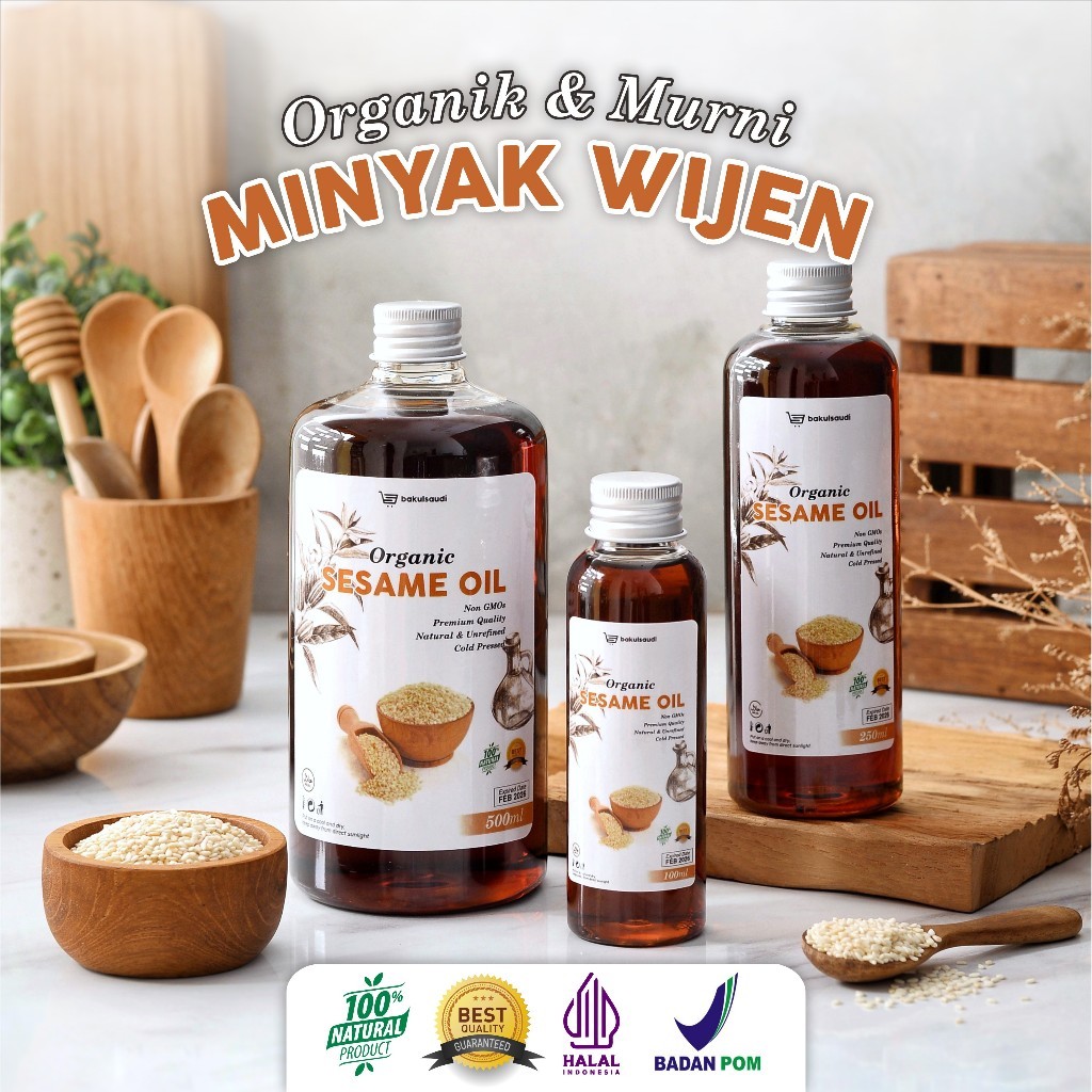 

Minyak Wijen Halal Asli 100% Organik Murni Organic Sesame Oil Original Natural