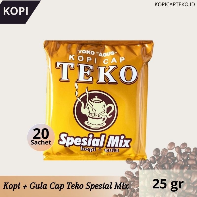 

Kopi CAP TEKO Plus Gula Spesial Mix 25 GR (Isi 20 SACHET)