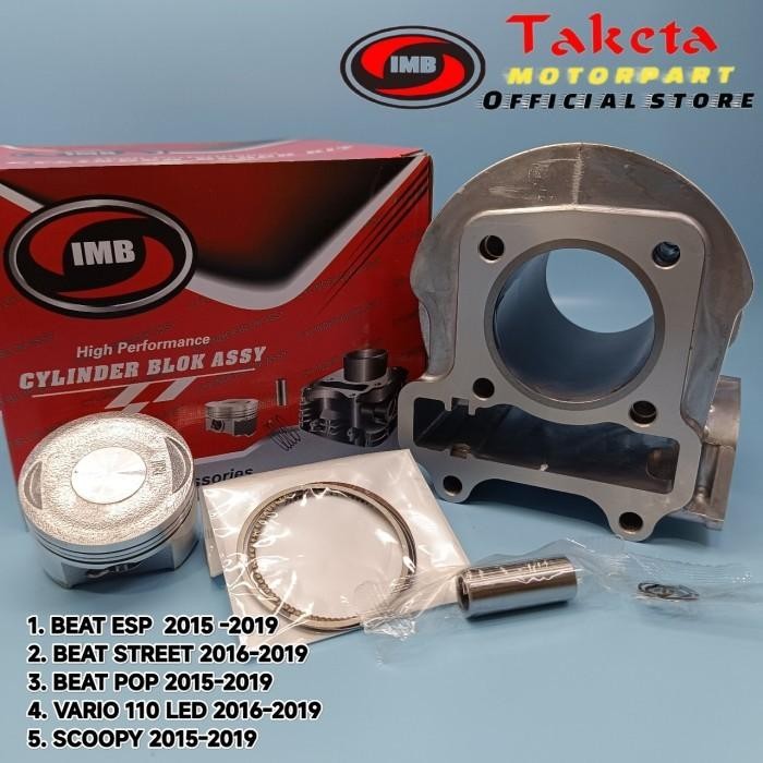 Bagus Silinder Blok Seher Piston Kit Beat Esp / Beat Pop / Beat Street / Scoopy 2015-19 / Vario 110