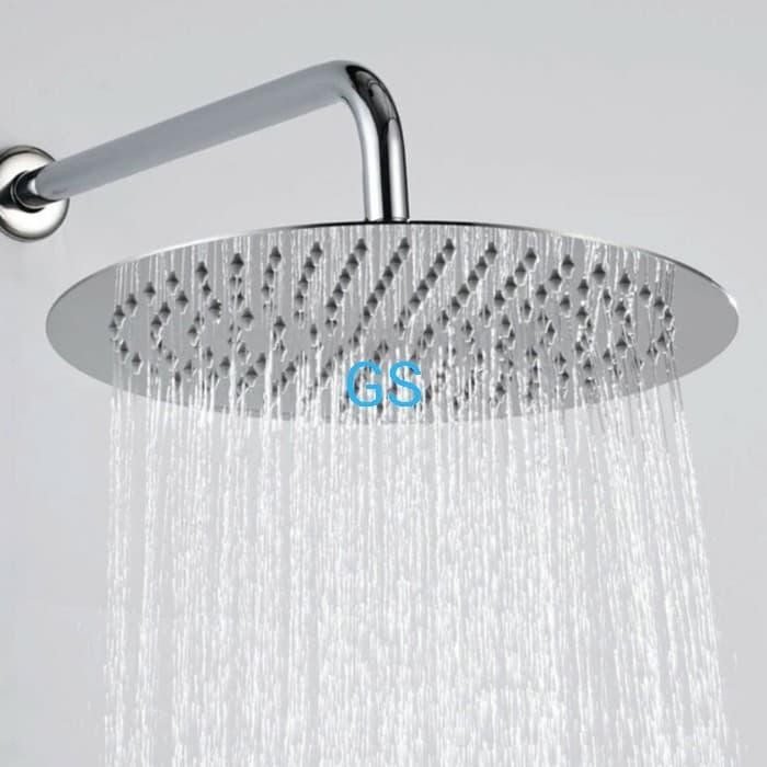 Wall Shower Tanam Tembok 12" Stainles - Wall Shower Kamar Mandi
