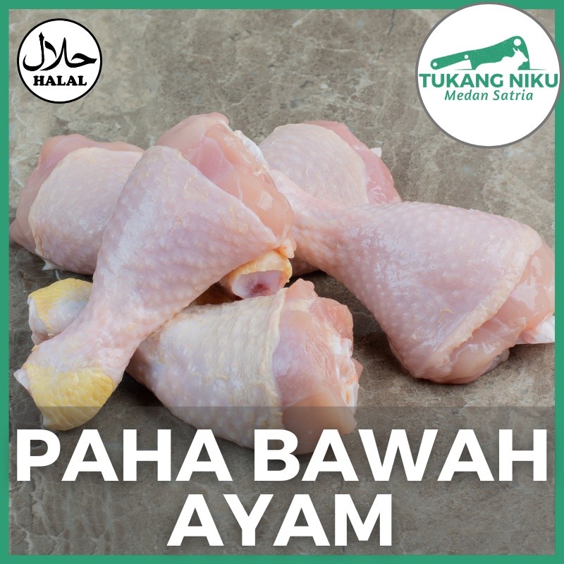 

PAHA BAWAH AYAM - HALAL PENTUNG DRUMSTICK DAGING SEGAR FROZEN FRESH BEKU POTONG ATAS UTUH PENTUL