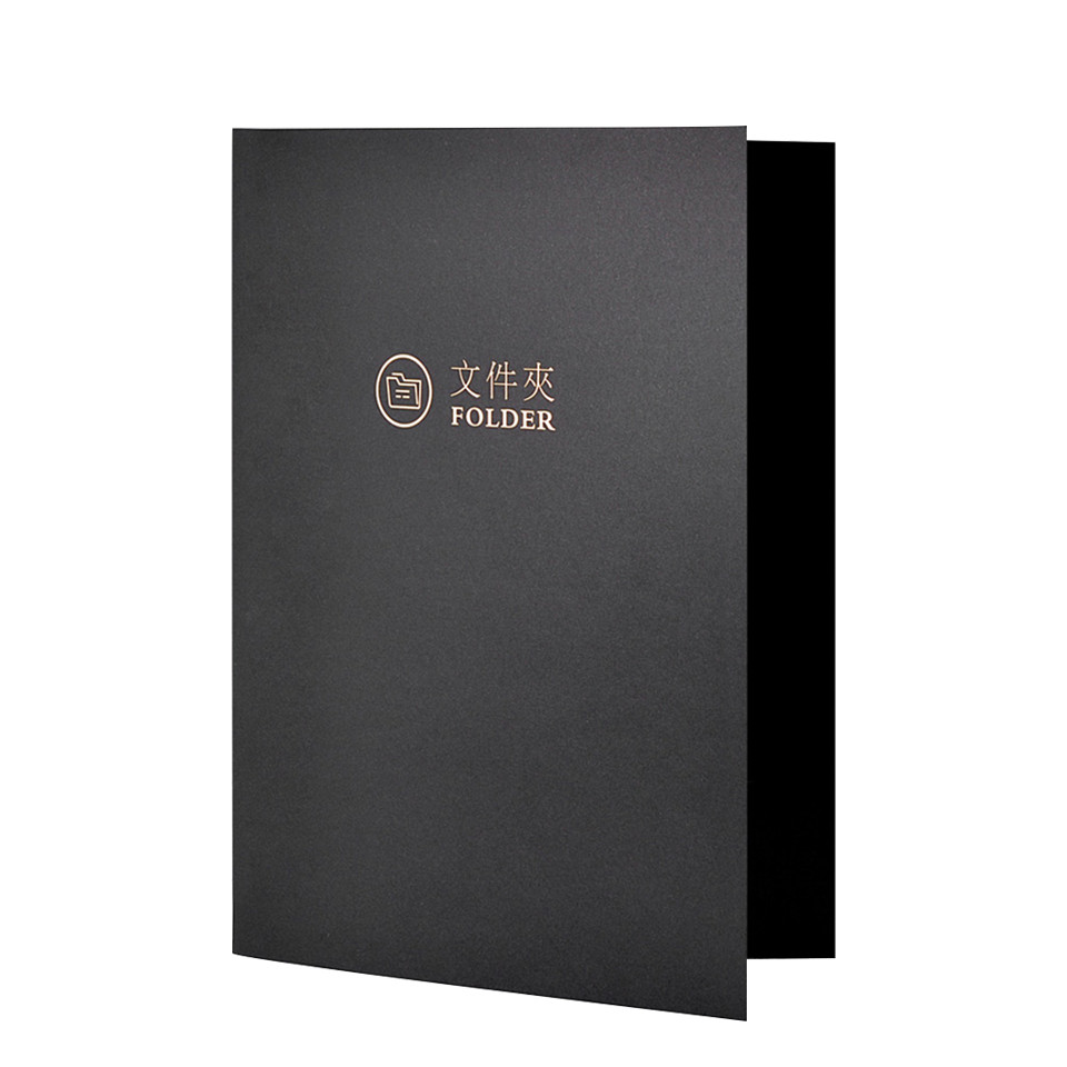 Custom LOGO Thick Paper Pocket File Folder for Presentation Document Storage Office Supply A4 A5 Car