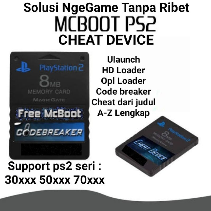 Mc Booting Memory Card ps2 Cheat Device