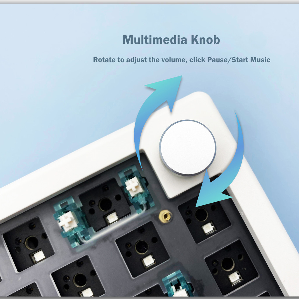 ZUOYA GMK67 customized Mechanical keyboard kit hot-swappable Bluetooth 2.4G Wireless RGB Backlit Gas