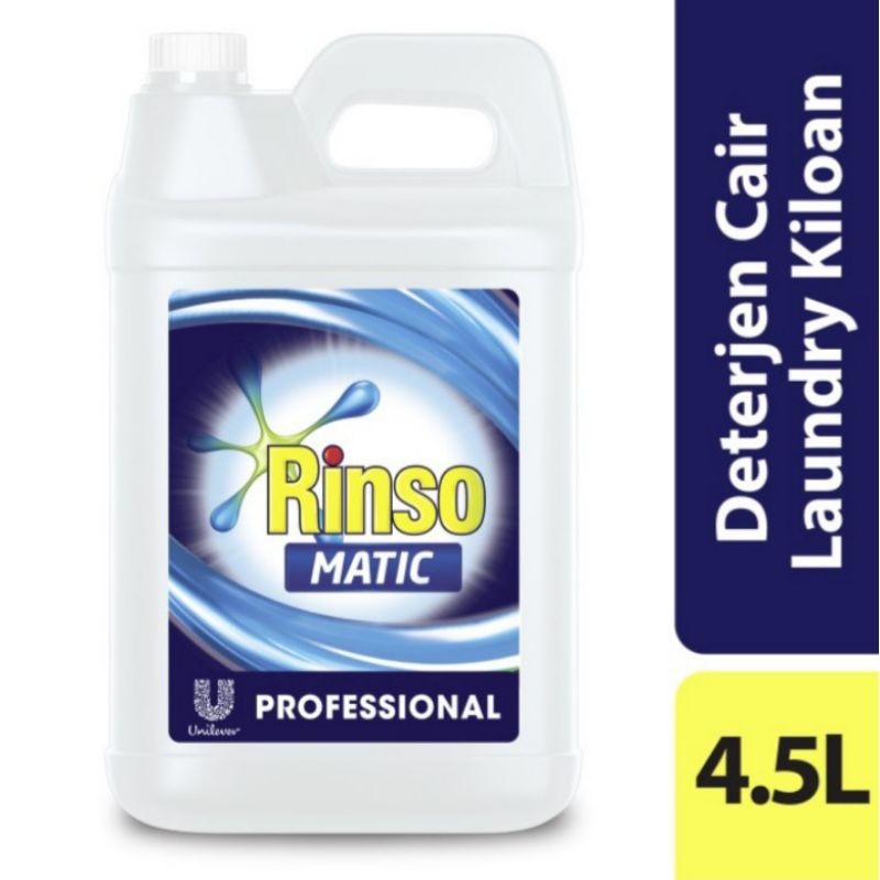 Rinso Matic 4,5Liter Professional Deterjen Cair Top Load & Front Load