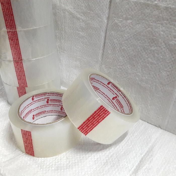 

Sunmori Lakban Goldtape / Plakban Goldtape Opp Core Merah 90Yard