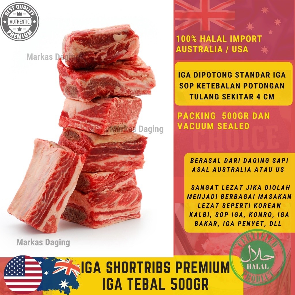 

DAGING IGA TEBAL / IGA SHORT RIBS berat 500gr