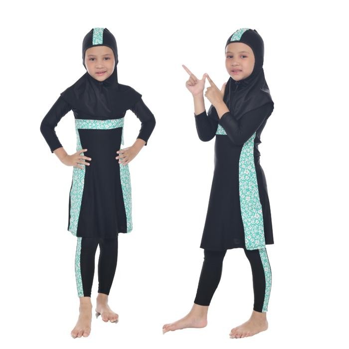 DARTFIT Baju renang muslim Anak TK usia 6-8 tahun
