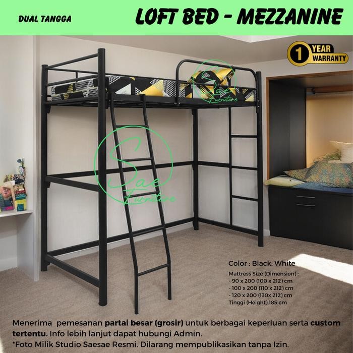 fifia Loftbed Ranjang Mezzanine Besi JABODETABEK
