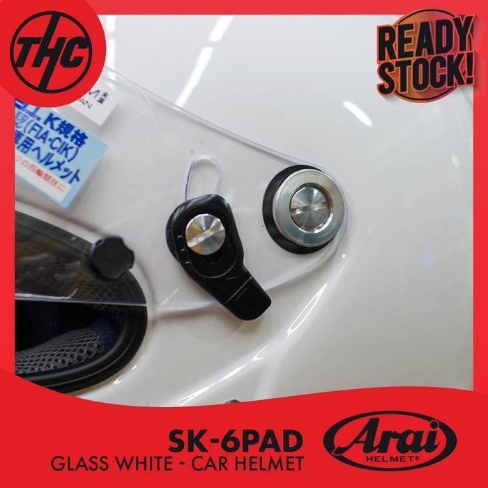 Terlaris Helm Full Face Mobil Ara I Sk-6Ped Glass White Ongkir Termurah