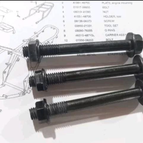 Baut Braket Mesin Ts125 Baut Dudukan Mesin Ts125 Baut Dudukan Mesin Depan Ts125 Baut Besi Segitiga T