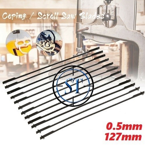 [YE] Scroll Saw Blades Mata Gergaji Ukir Kayu 1 Set 12 Pcs Panjang 127mm 10.15.18.24 TPI