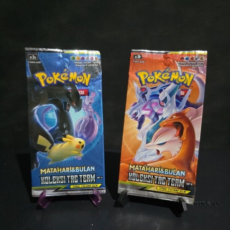 koleksi tag team set a b matahari bulan pokemon indonesia ac3a ac3b original kartu