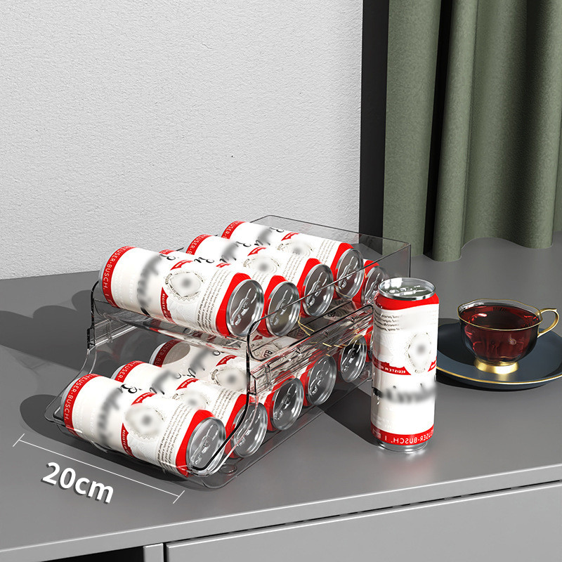 2 Tingkat Kotak Penyimpanan Minuman Bir Botol Air Minum Toples Kulkas Tempat Buah Rak Dapur Dispense