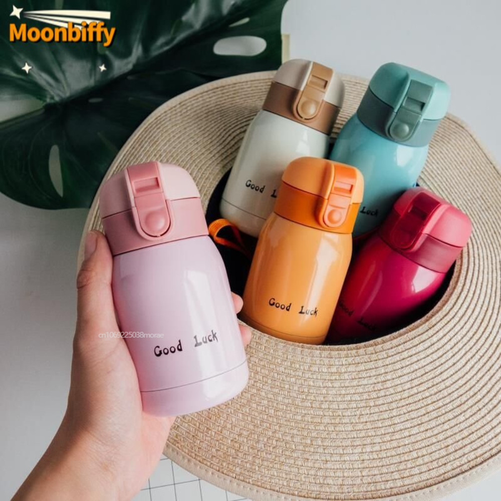 200Ml/360Ml Cangkir Termos Mini Permen Lucu Botol Air Panas Kartun Anak-anak Mug Kopi Termal Baja Ta