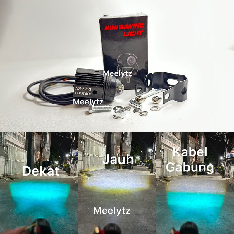 Ready Stock Dijamin Terang Lampu Tembak Laser Led D3 Iceblue Putih Ibright Original