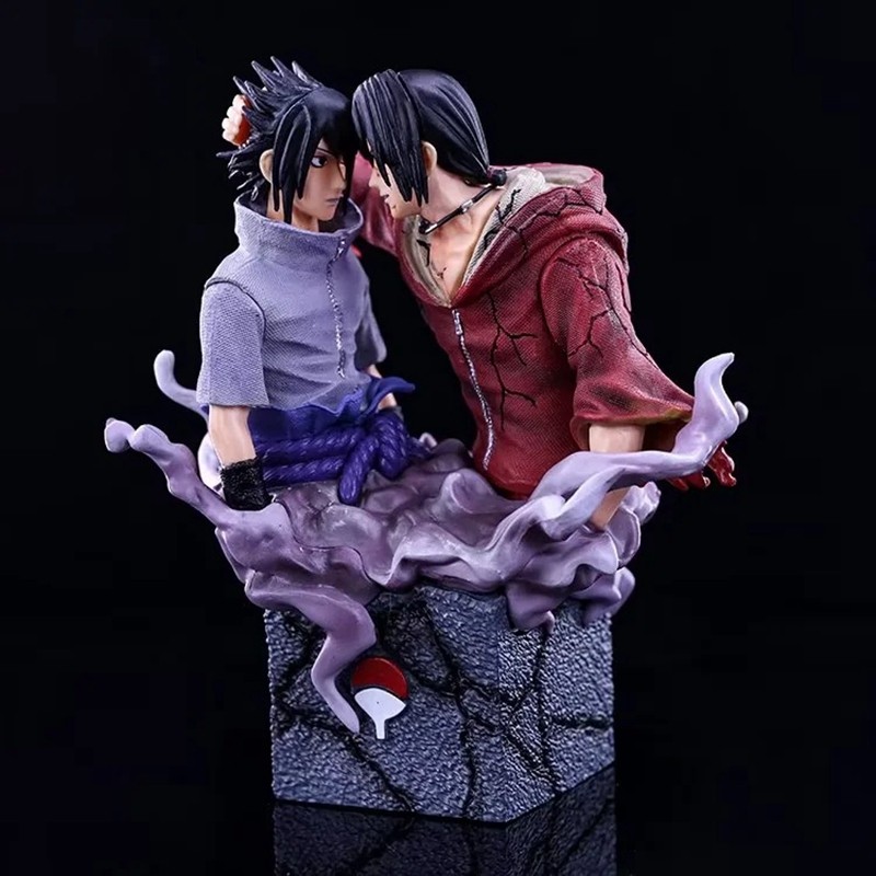 17Cm Anime NARUTO Patung Patung GK Rekonsiliasi Persaudaraan Uchiha Itachi Uchiha Sasuke Figur Aksi 