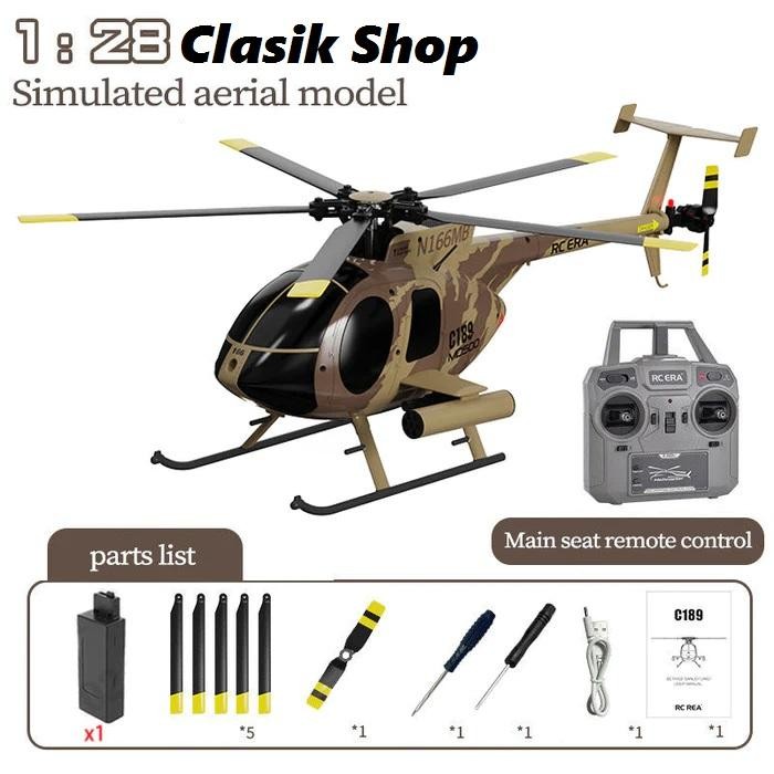 Rc Era 1:28 C189 Helicopter Md500 6 Axis Gyro Altitude Brushless