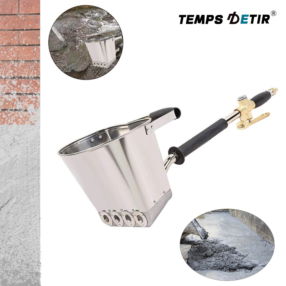 Pistol Semprot Semen Dinding Profesional Transportasi Cepat 4 Lubang, Penyemprot Mortar Semen Rumah,