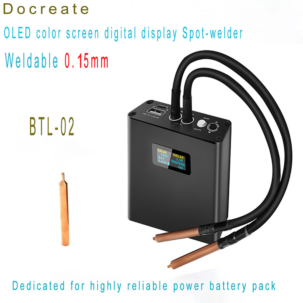 BTL-02 Kit Tukang Las Titik Mini Tampilan Digital Portabel untuk Mesin Las Titik 18650 Berlapis l 0.