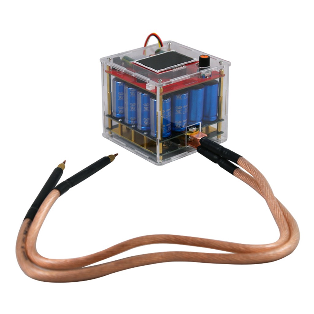 5.4V 1600F Mesin Peralatan Las Titik Pulsa Kapasitor Semi-otomatis Tukang Las Titik Portabel 18650 A