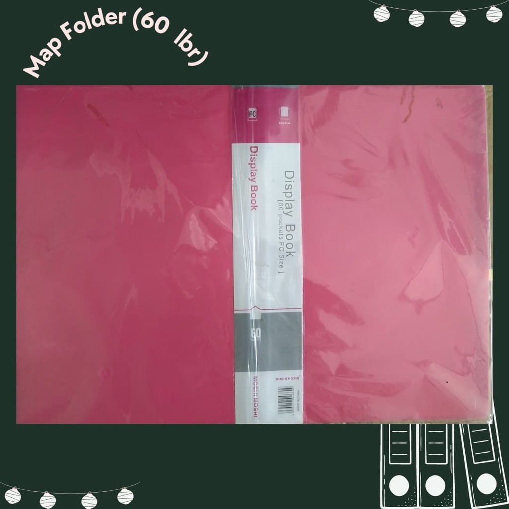 

Ready Stock Map Folder/ Document Keeper / Map Clear Holder F4 Folio 60 Lembar Original