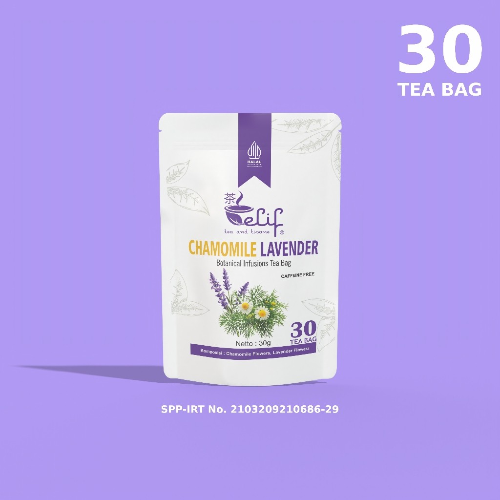 

ELIF TEA AND TISANE Chamomile Lavender Tea Teh Kamomil dan Bunga Lavender (30 Tea Bag) [PREMIUM]