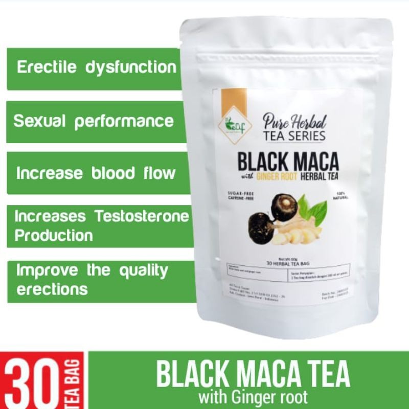 

ELIF TEA AND TISANE Black Maca Ginger Tea : Black Maca Root & Old Ginger Root (30 Tea Bag) [PREMIUM]