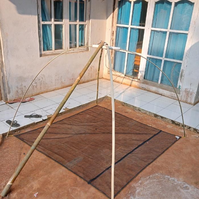 PREMIUM sirib anco ikan full set plus bambu jaring penangkap ikan Pancing Lele