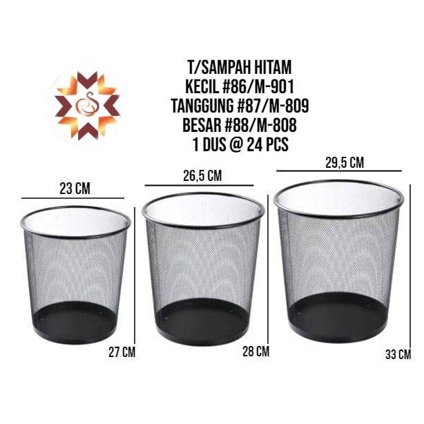 PREMIUM Tempat Sampah Besar/ Keranjang Jaring Besi Bulat Besar