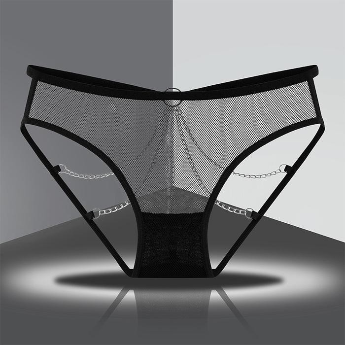 PREMIUM Celana Dalam Wanita Sexy hot desain Rantai tipis jaring cd jumbo C1150