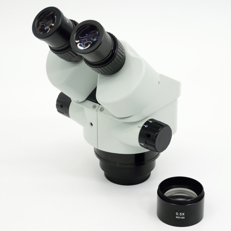 FYSCOPE 3,5X-45X Badan Mikroskop Zoom Stereo Teropong 10X/20 Lensa Mata 0,5X Lensa Barlow