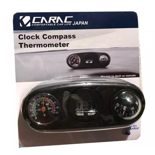 Kompas Jam dan Thermometer di mobil