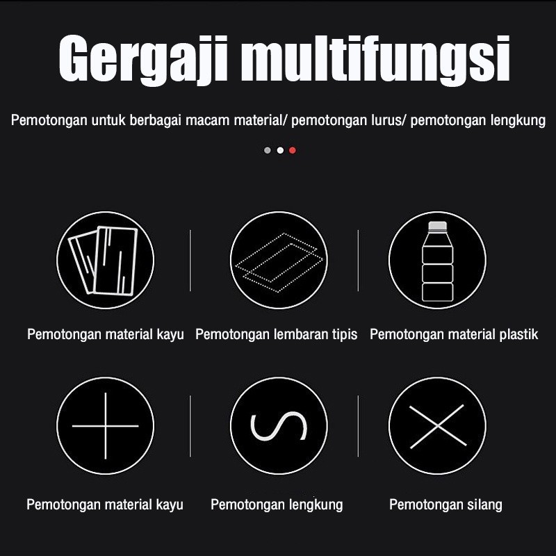 REAIM MESIN GERGAJI JIGSAW 450W GERGAJI LISTRIK GERGAJI KAYU MESIN POTONG BESI CES JIKSAW GERGAJI