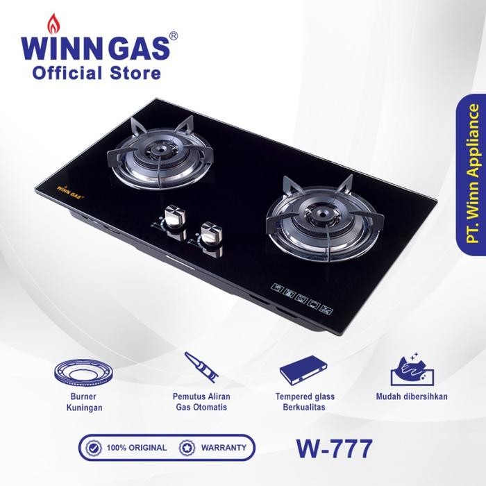 Winn Gas Kompor Gas 2 Tungku Tanam Winn Gas W-777