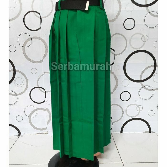 rok rempel panjang hijau rok hijau sekolah sd