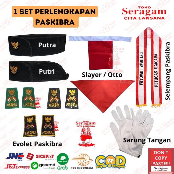 1 Set Perlengkapan Paskibra / 1 Paket Perlengkapan Paskibra