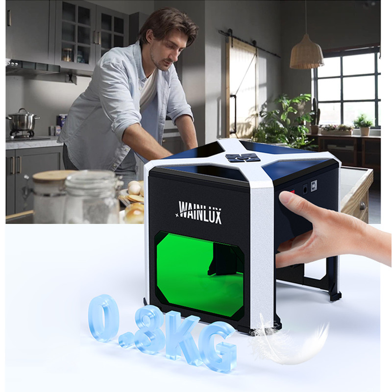 Wainlux Mini Laser Engraver CNC Diy K6 3000mw  Fast Mini Portable Bluetooth Logo Mark Printer Cutter