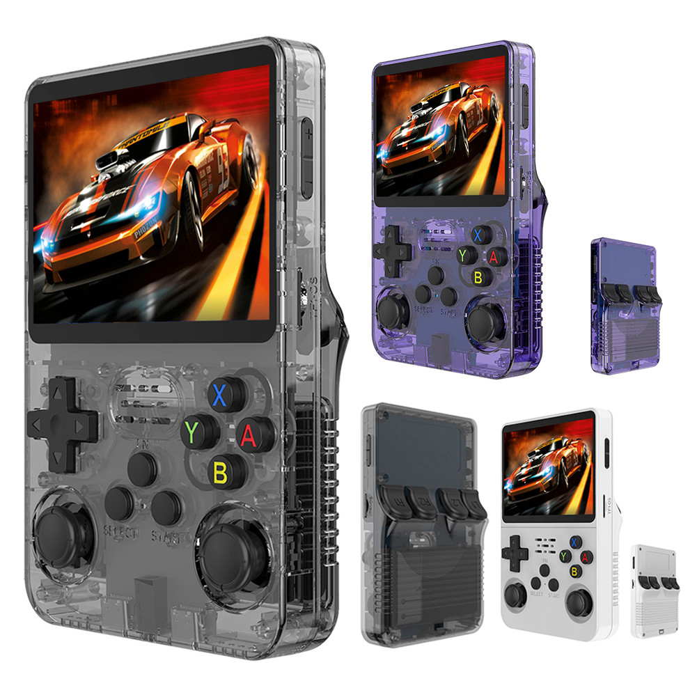 R36S Retro Handheld Game Console Linux System 3.5-inch Gamepad Screen Portable Pocket 64GB Game Vide
