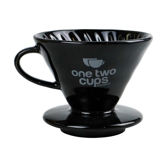 

Terlaris Alat Kopi One Two Cups Filter Penyaring Kopi V60 Dripper Glass Filter