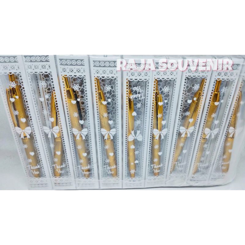 

ISI 50 SOUVENIR PULPEN EMAS KEMAS MIKA SOUVENIR PERNIKAHAN SOUVENIR ULANG TAHUN SOUVENIR KHITANAN