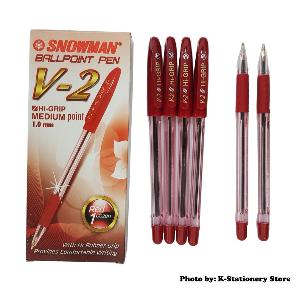 

[Lusin] Bolpen Snowman Ballpoint Pen V-2 MEDIUM Semi Gel HI-GRIP [Lusin]