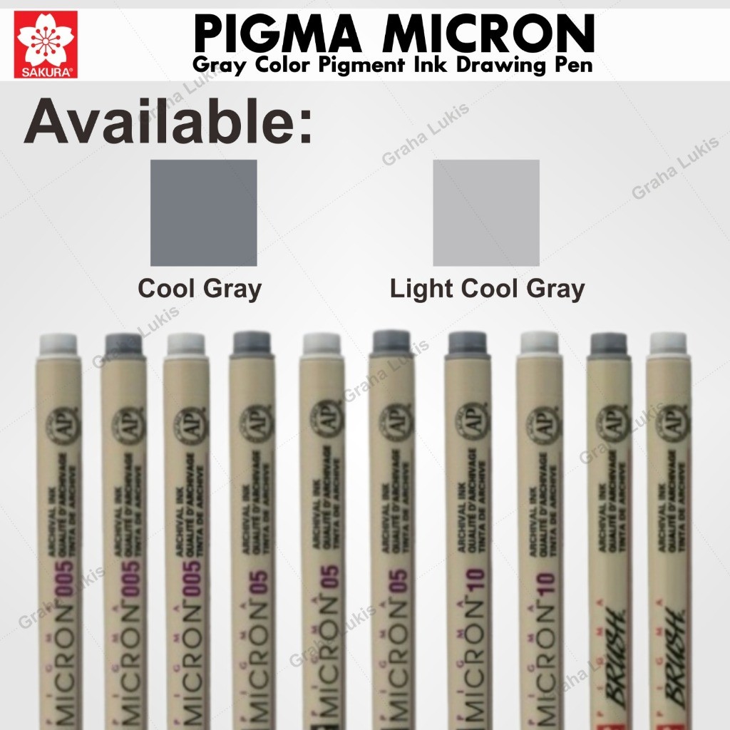 

SAKURA Pma Micron Gray Color Pment Ink Drawing Pen