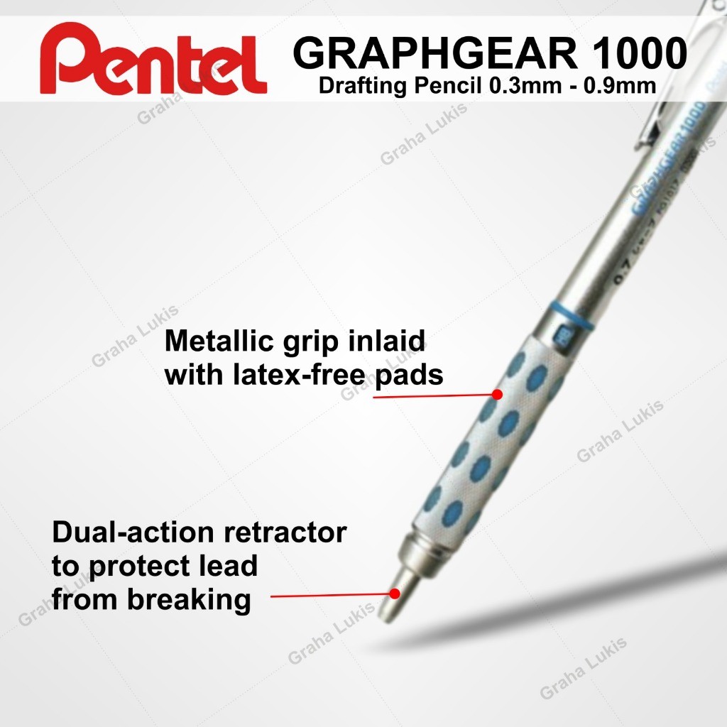 

Pentel Graph Gear 1000 Drafting Pencil - 0.3 / 0.5 / 0.7 / 0.9 mm