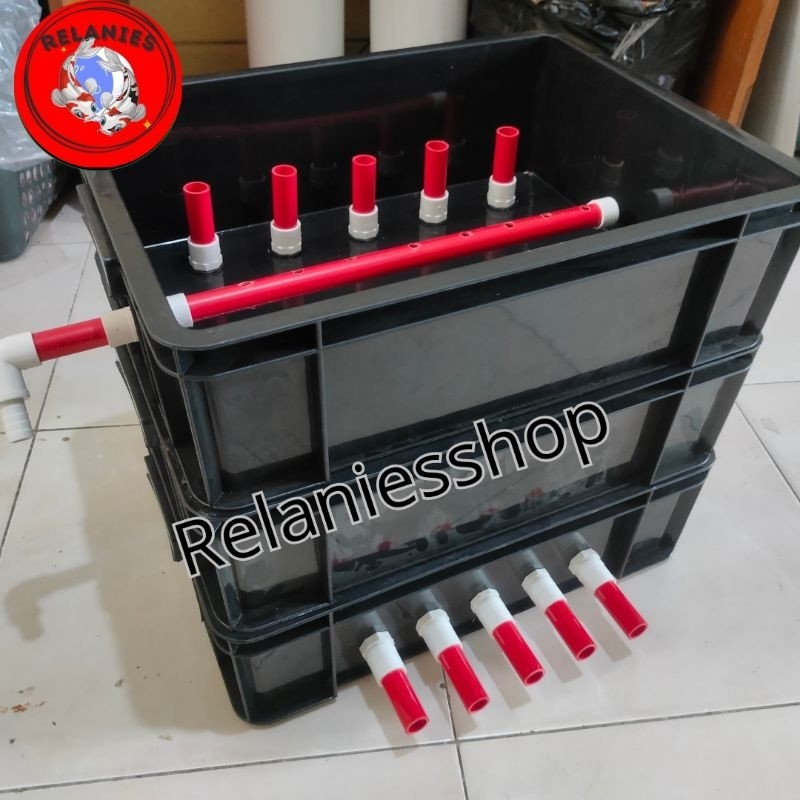 Fur Babies Trickle Filter Kolam Ikan Koi Trickle Box Filter Uk Medium-Hitam