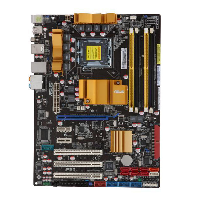 Used ASUS P5Q LGA 775 DDR2 RAM 16GB USB2.0 SATA2 P45 NON-integrated Desktop motherboard Free shippin